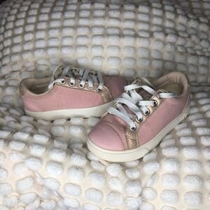 Childrens Little Kids Ugg Calix Pink Canvas Casual Shoes Sneakers Size 11